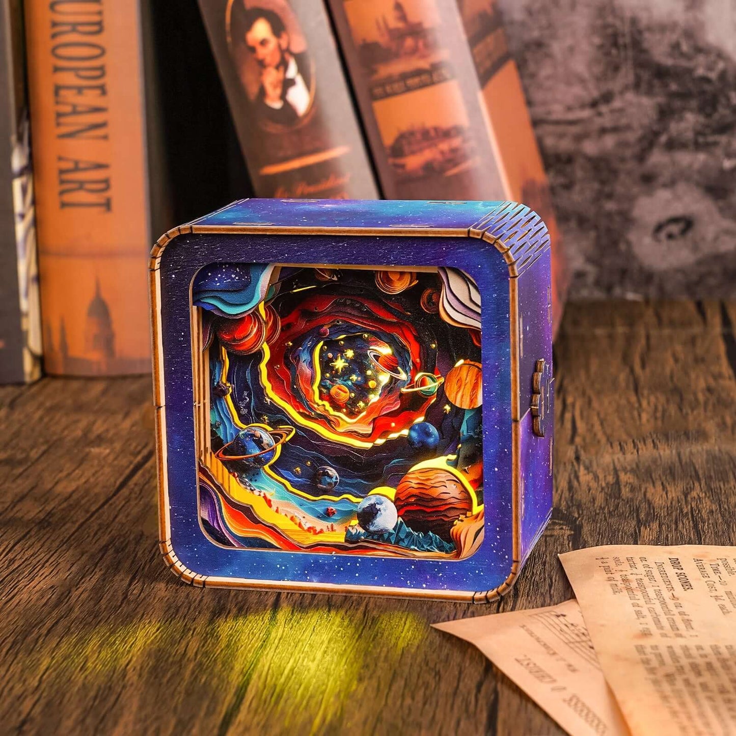 3D Wooden Puzzle Night Light, DIY kits for adults