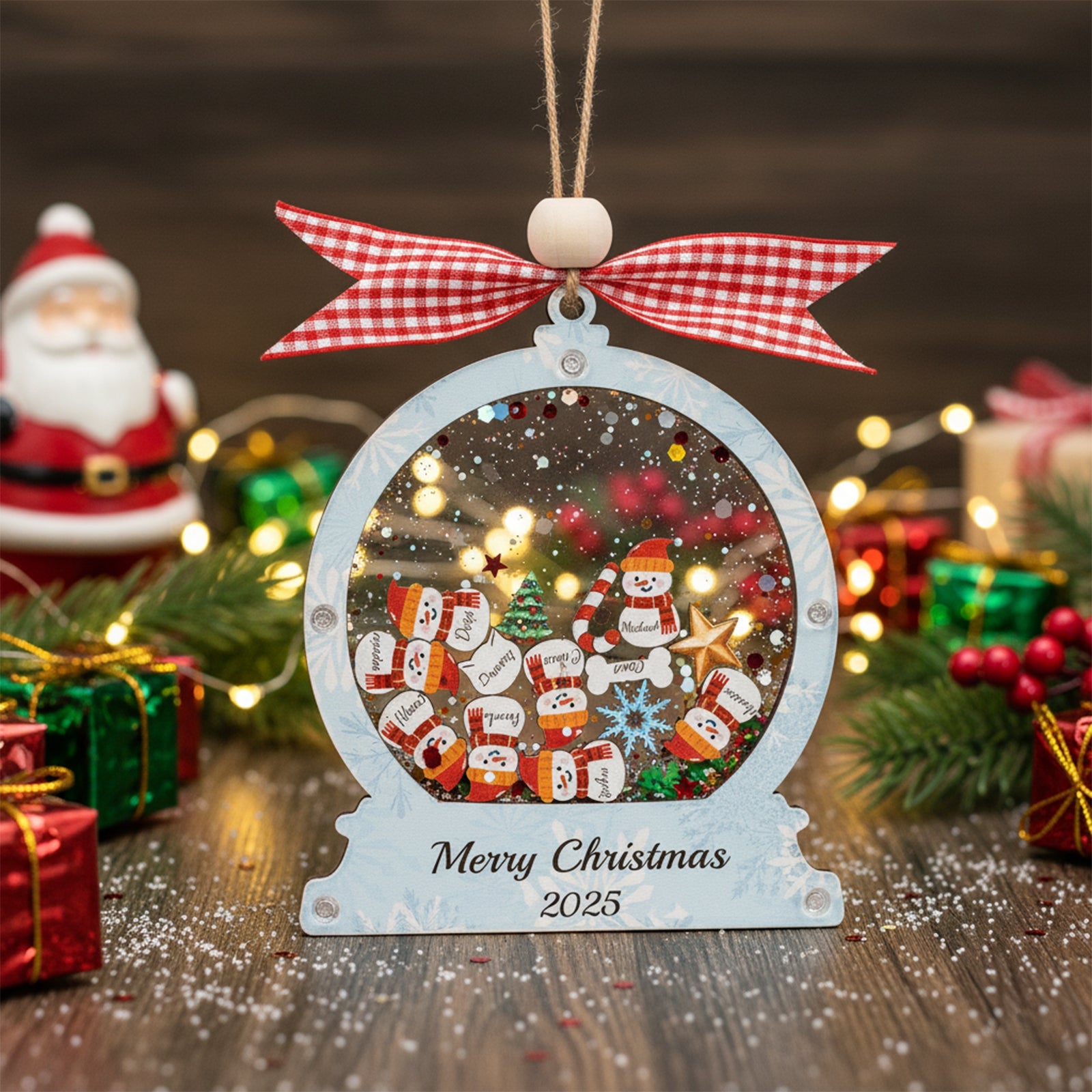 Christmas Snow Globe Ornament - Snow Man