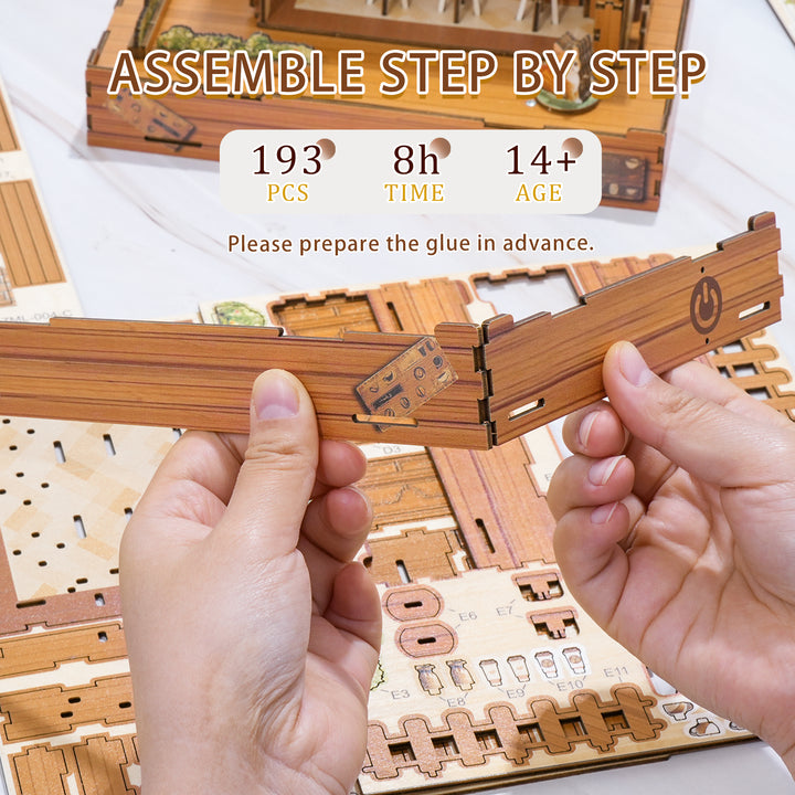 Coffee Workshop – DIY Miniature House, 3D Wooden Puzzle