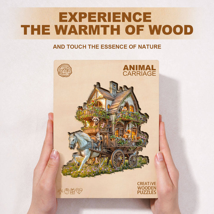 Animal carriage Wooden Jigsaw Puzzle