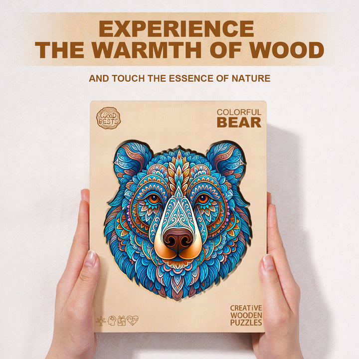 Colorful bear Wooden Jigsaw Puzzle