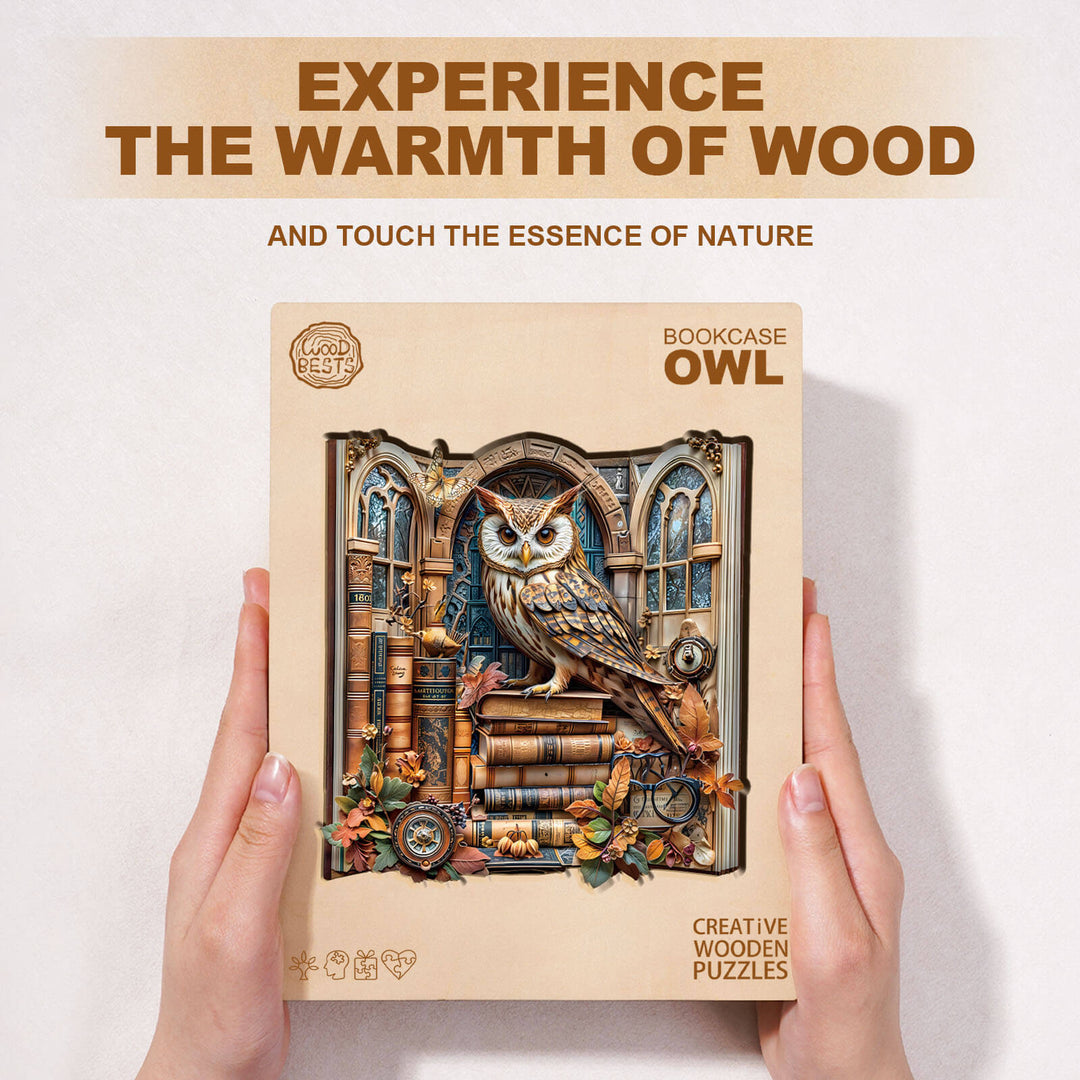 Bookcase owl Wooden Jigsaw Puzzle