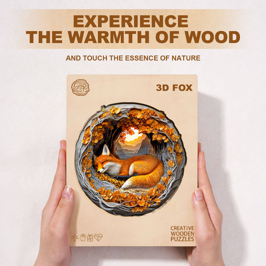 3D fox Wooden Jigsaw Puzzle