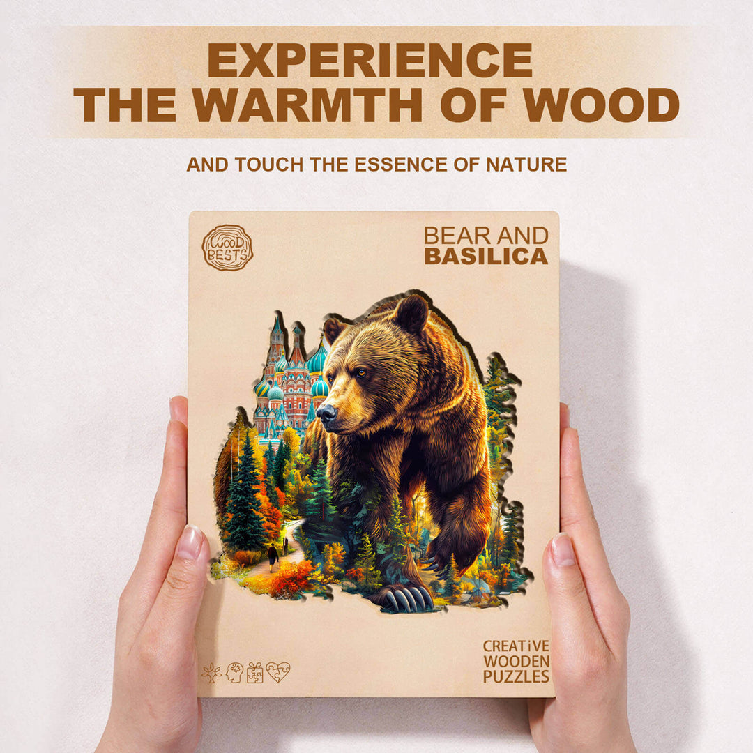 Bear and Basilica Wooden Jigsaw Puzzle