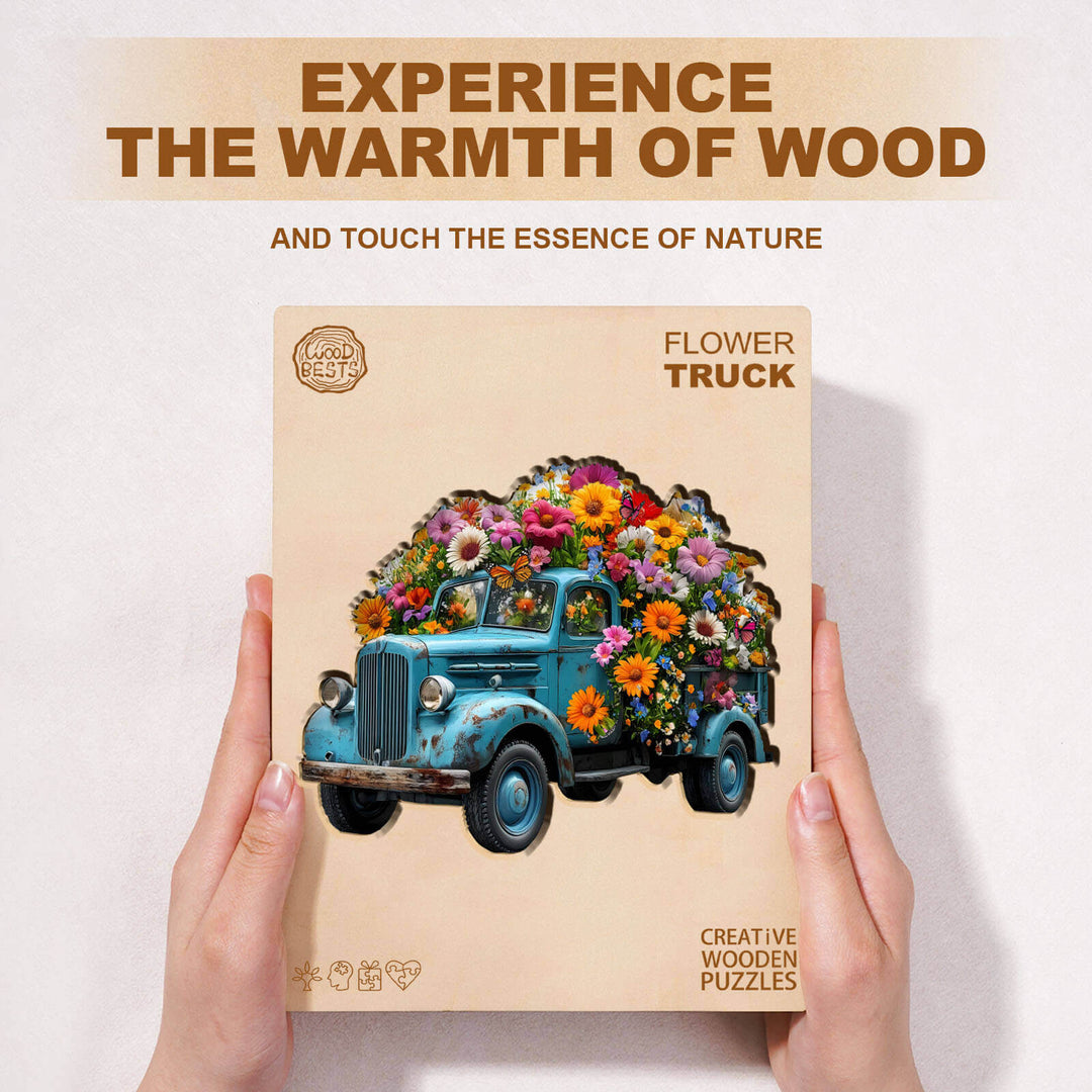 Flower Truck Wooden Jigsaw Puzzle