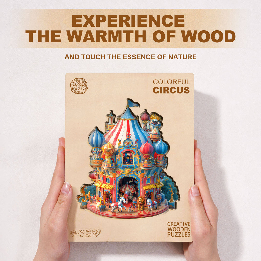 Colorful Circus Wooden Jigsaw Puzzle