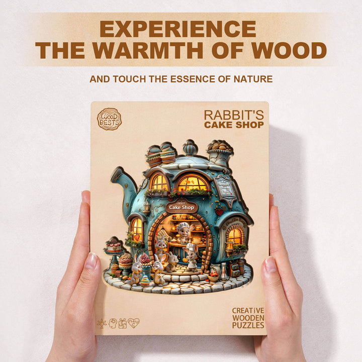 Rabbit's Cake Shop Wooden Jigsaw Puzzle