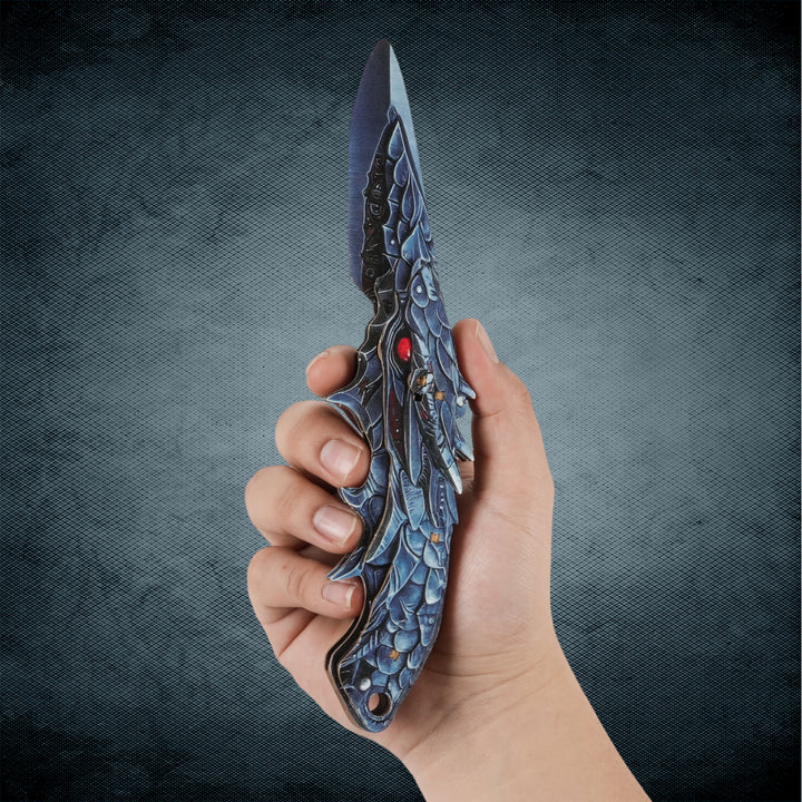 DIY Wooden Balisong Butterfly Knife & Karambit Claw Knife 3D Puzzle Kit, Cosplay Game Weapon Model Assembly Toy, Safe Wooden Trainer Fidget Knife for Collection & Stress Relief
