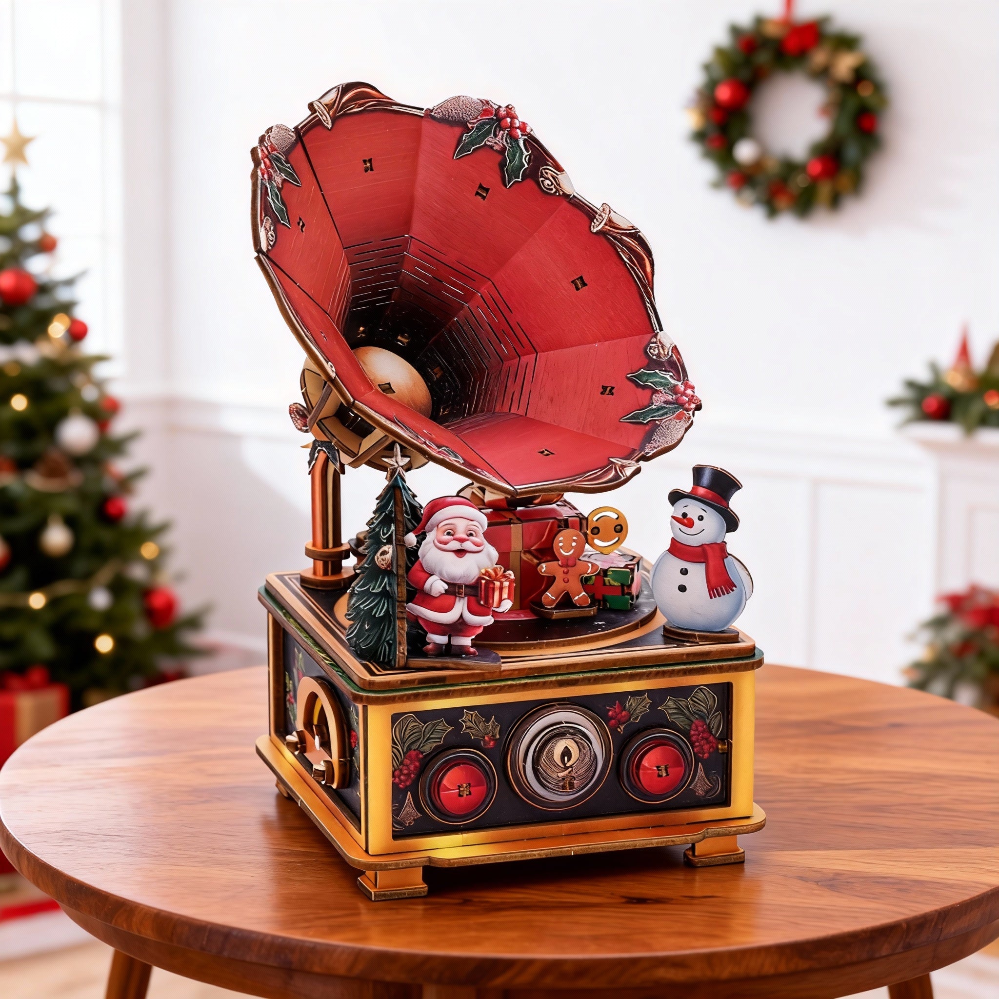 Christmas Tree Carol Mechanical DlY Kit, 3D Wooden Music Box