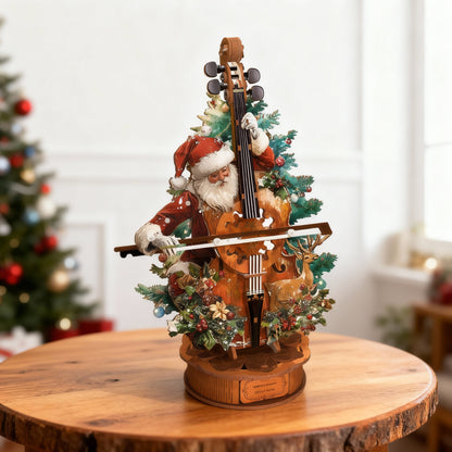 Christmas Concerto Cello Mechanical DIY Kit,3D Wooden Music Box