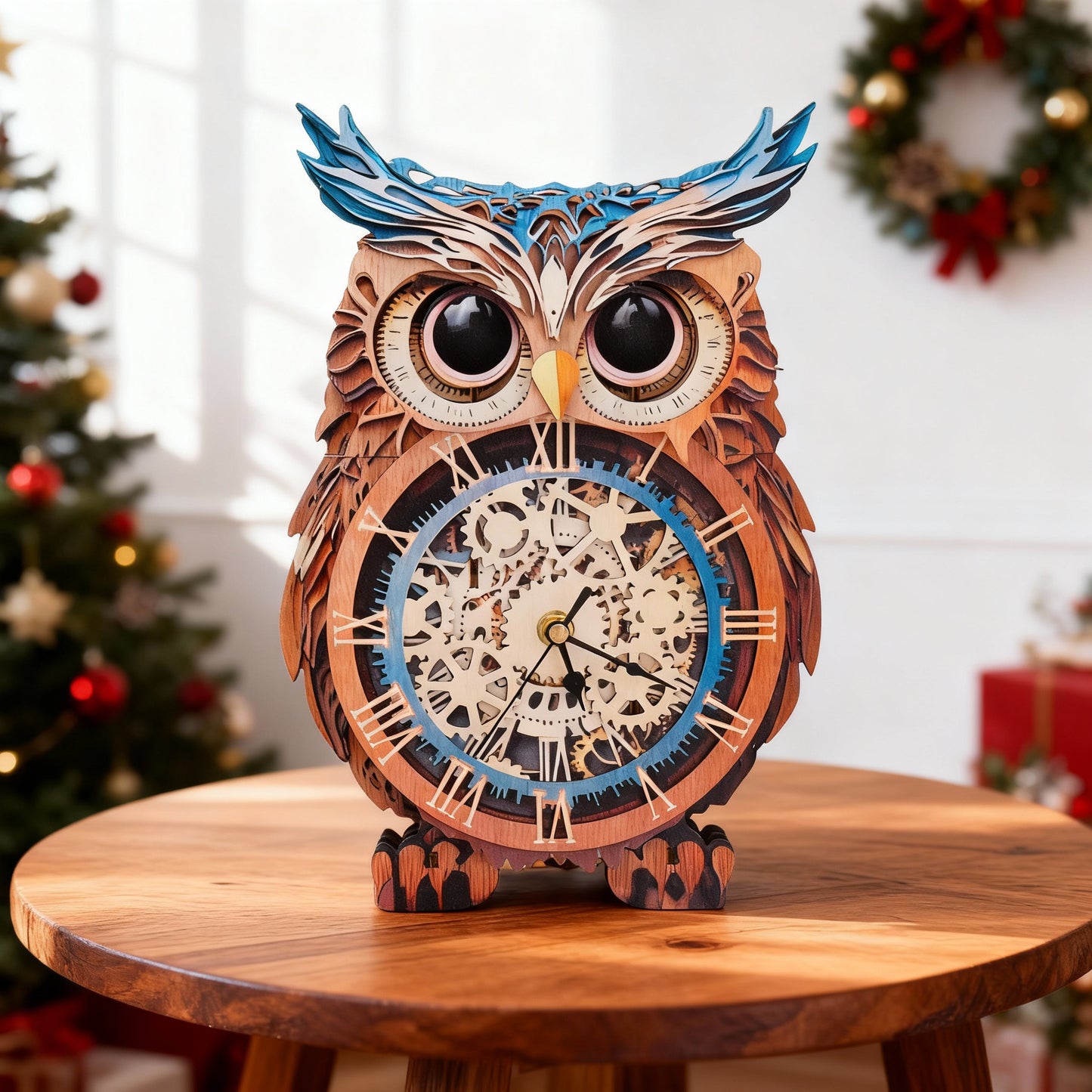 Hibou – Horloge en bois à faire soi-même, kit de bricolage puzzle 3D