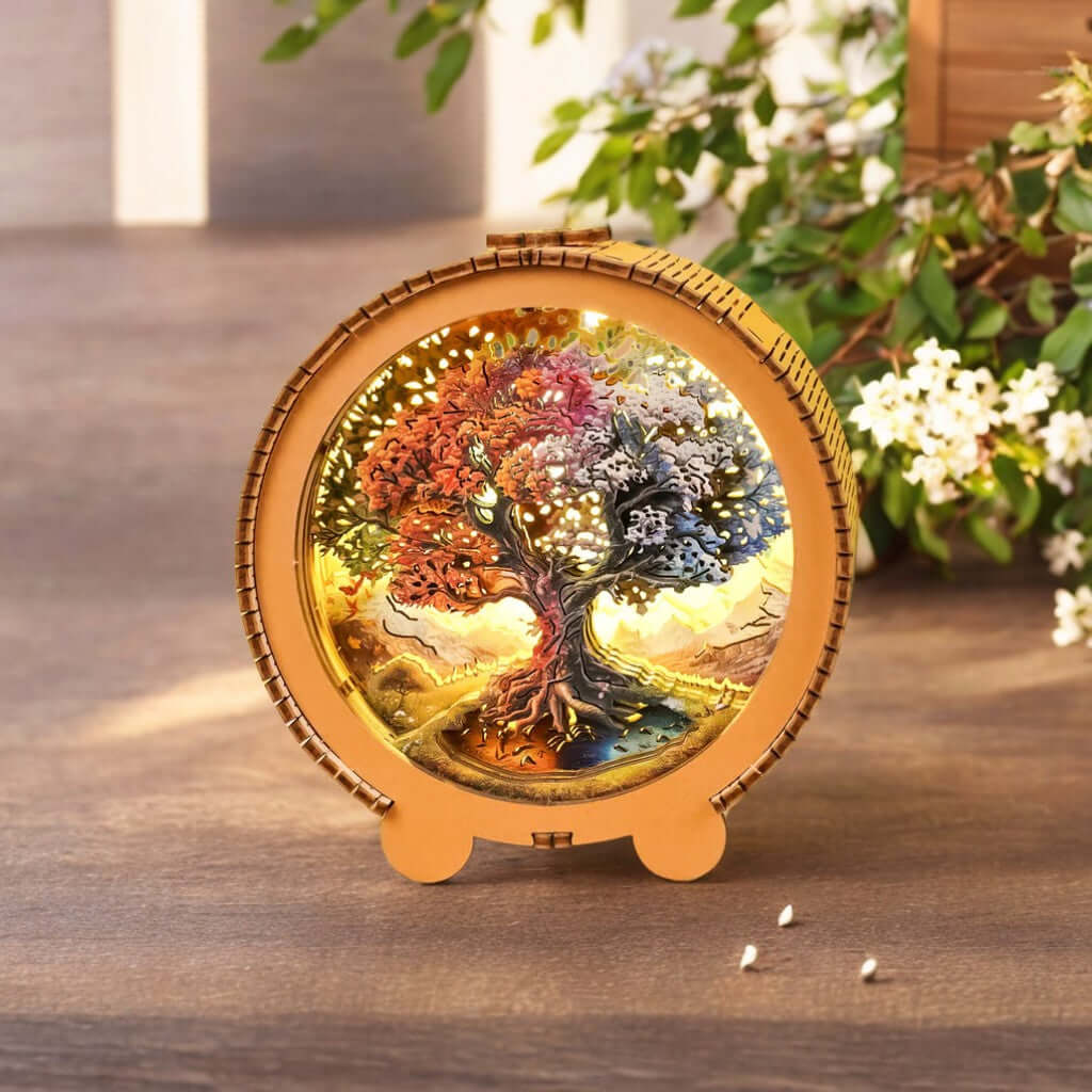 3D Wooden Puzzle Night Light, DIY kits for adults