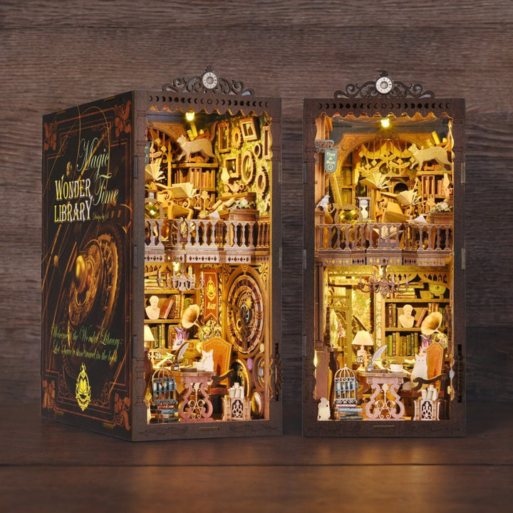 Wander Library - DIY Book Nook Kit,3D Wooden Puzzle