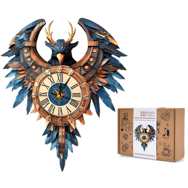 Thunderwing Sovereign DIY Wooden Clock, 3D Puzzle Craft Kit