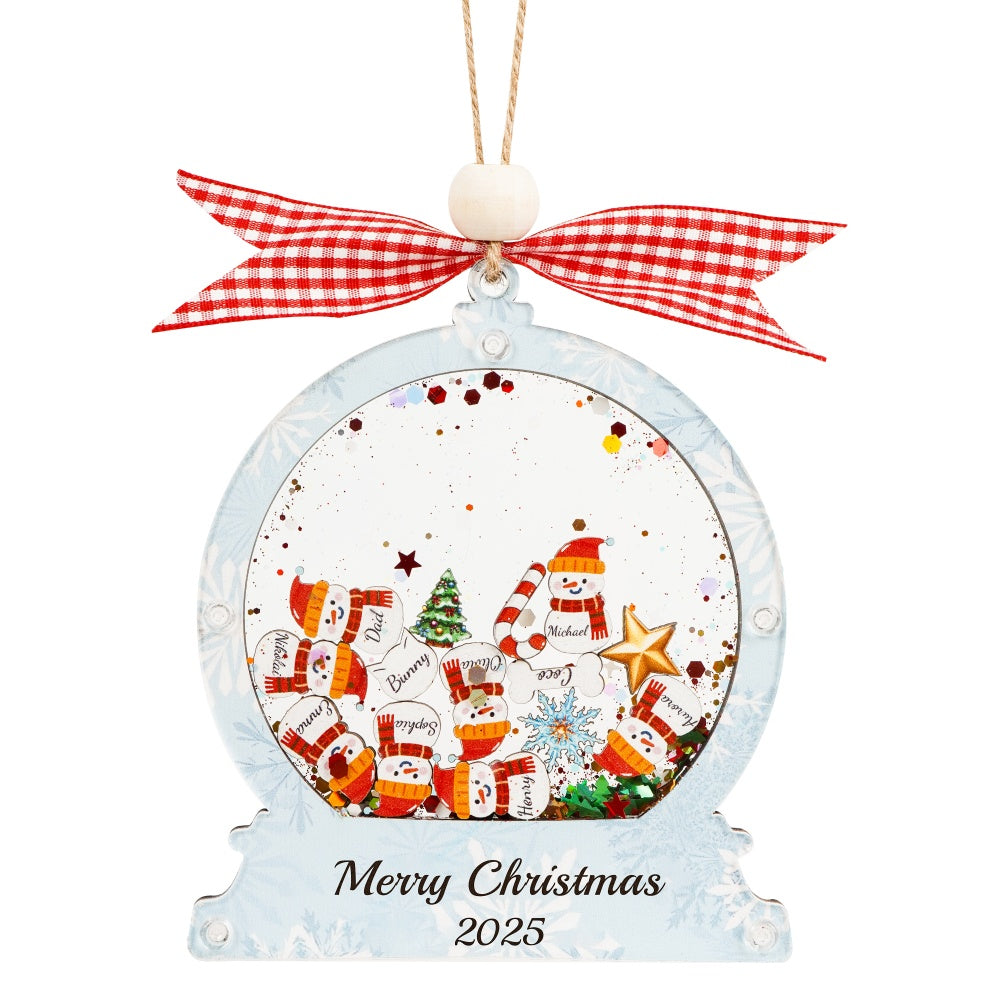 Christmas Snow Globe Ornament - Snow Man
