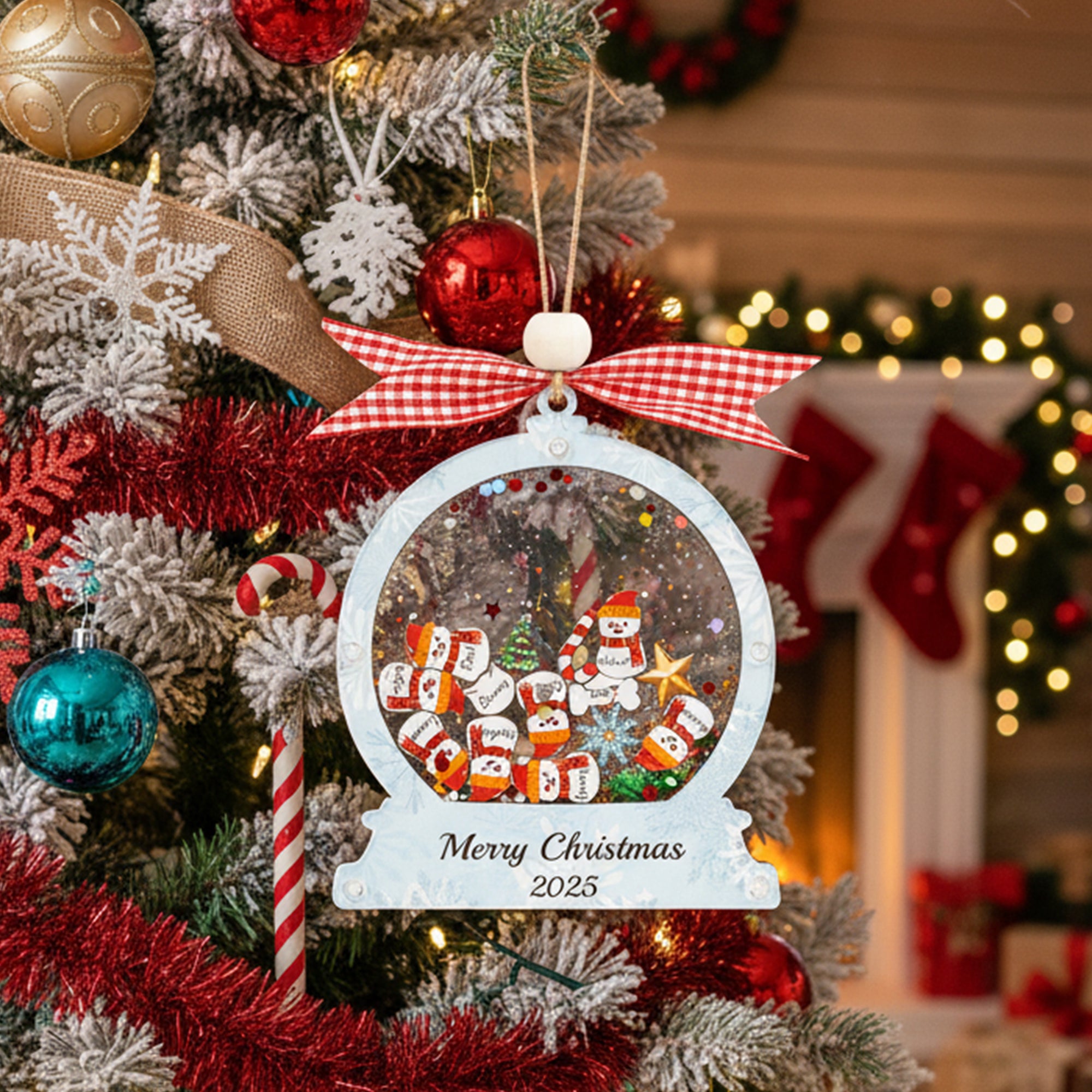 Christmas Snow Globe Ornament - Snow Man