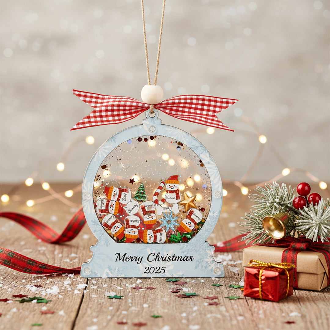 Christmas Snow Globe Ornament - Snow Man