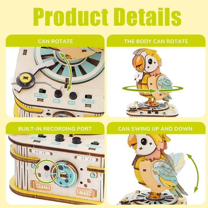 Cute Parrot - STEM Wooden DIY Recorder Kit for Kids