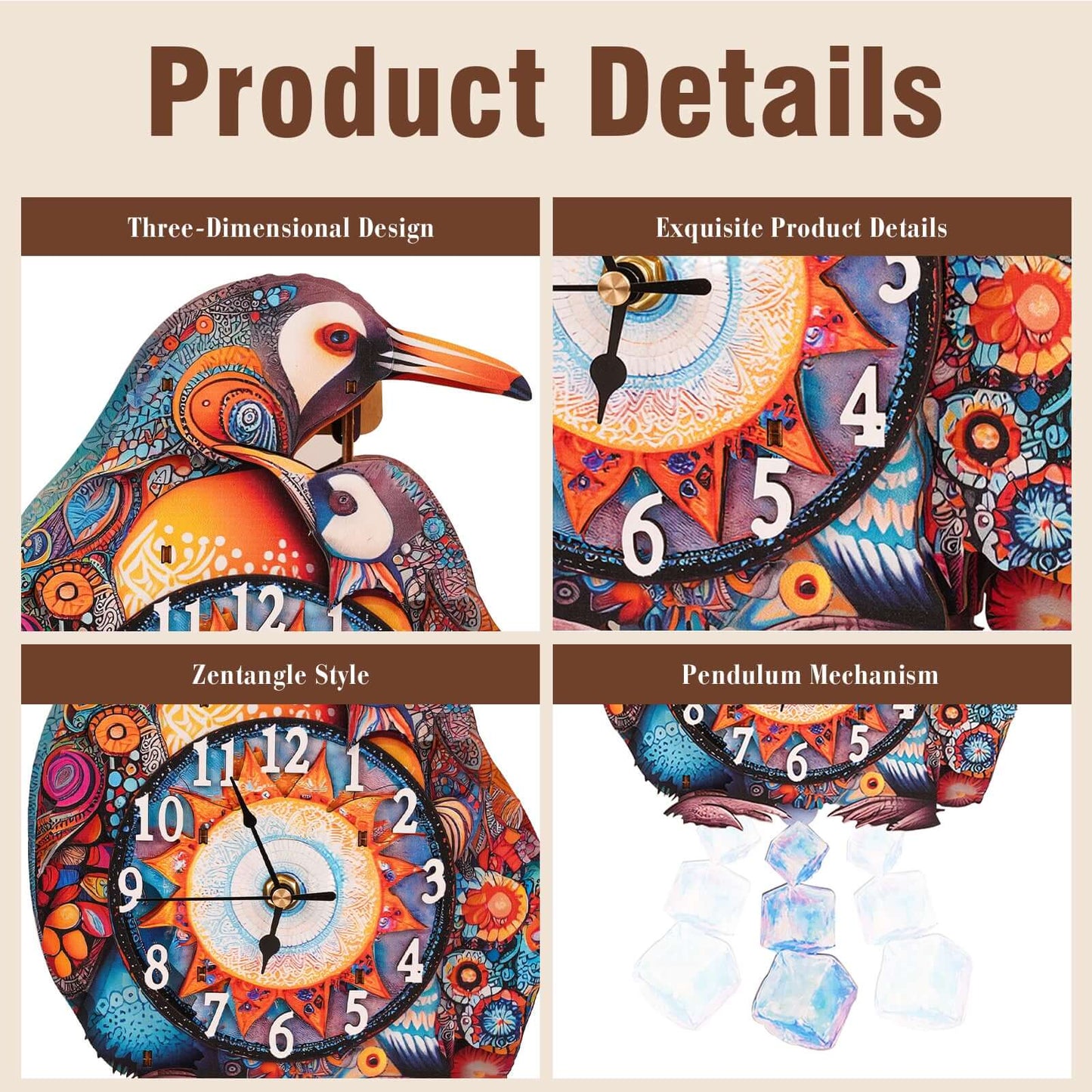 DIY Wooden Clock, 3D Puzzle Craft Kit