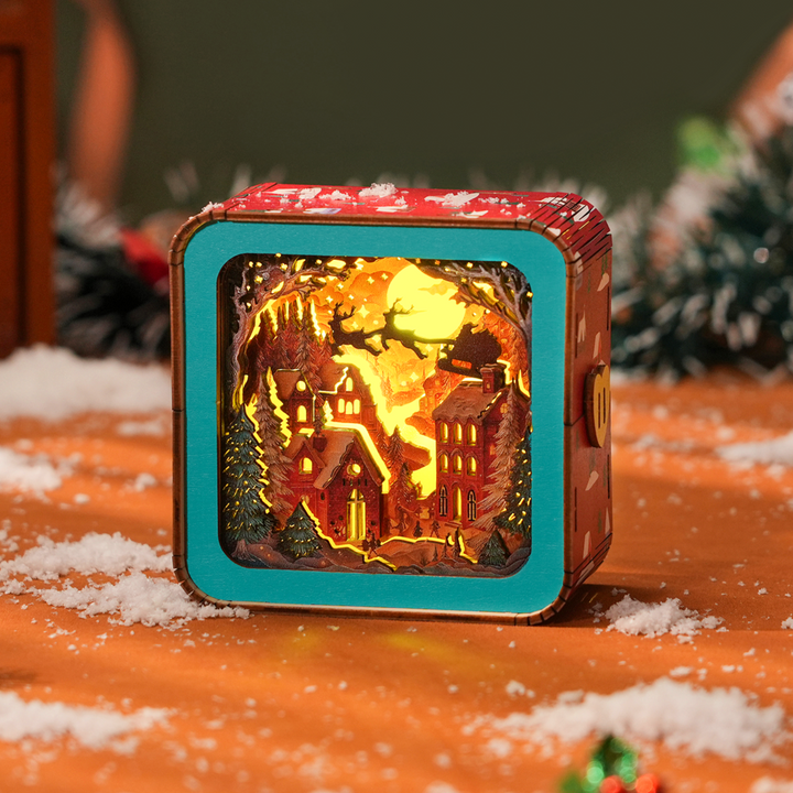 Wonderful Christmas Eve - 3D Wooden Puzzle Night Light