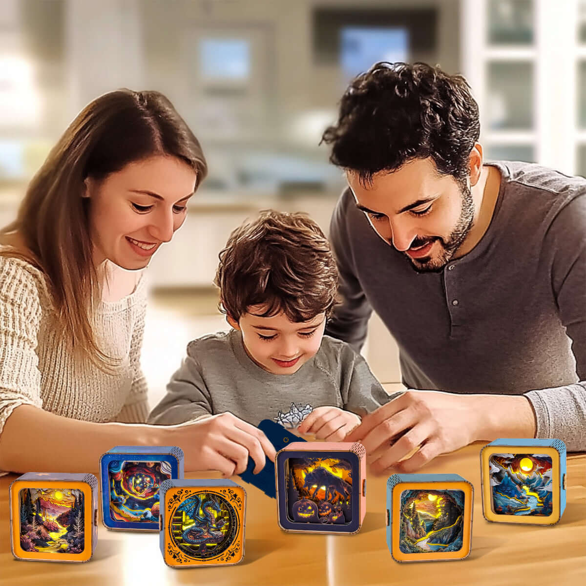 3D Wooden Puzzle Night Light, DIY kits for adults