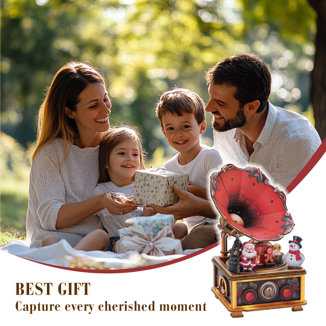 Christmas Tree Carol Mechanical DlY Kit, 3D Wooden Music Box