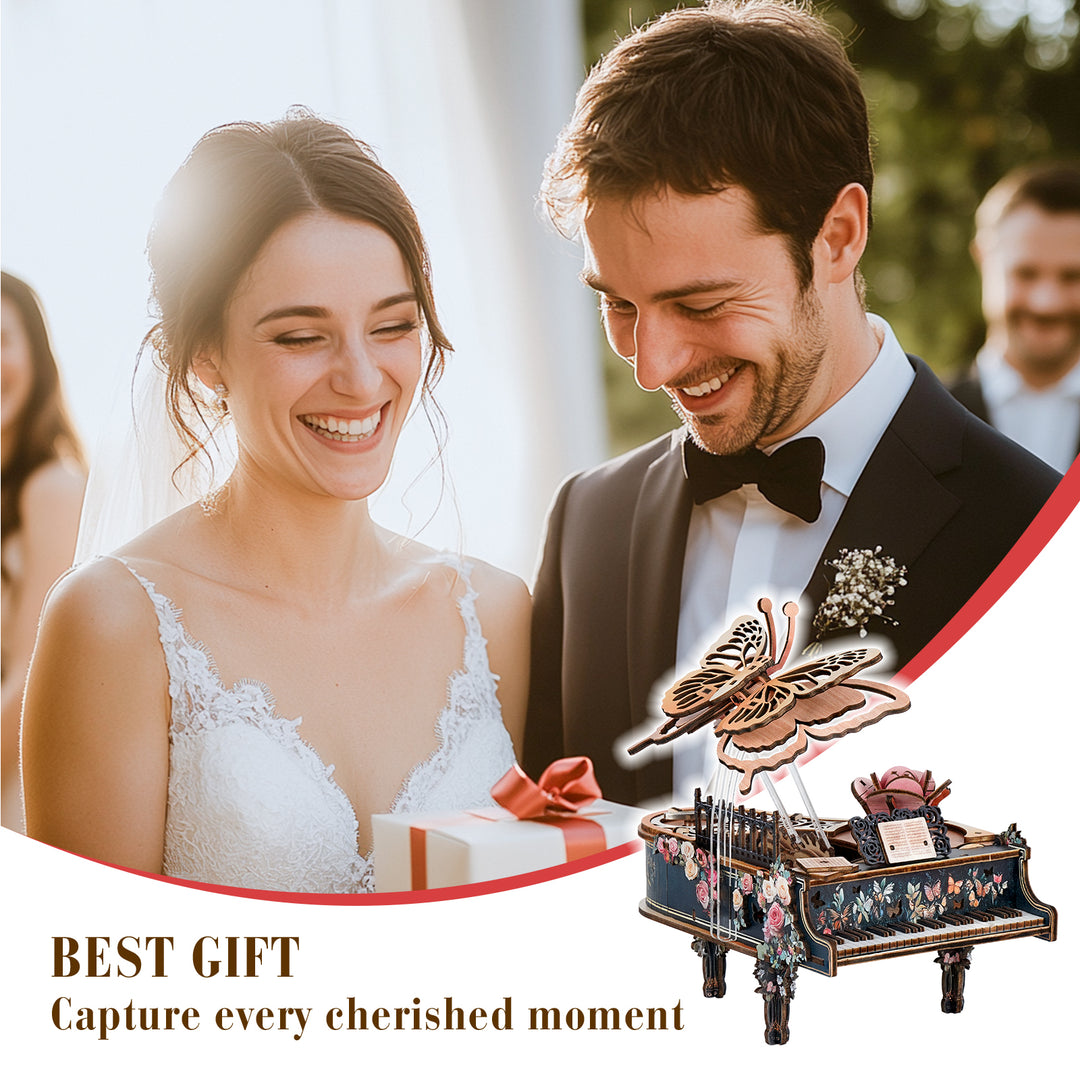 Waltz of Butterfly Mechanical DlY Kit, 3D Wooden Music Box