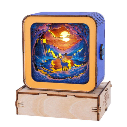 3D Wooden Puzzle Night Light, DIY kits for adults