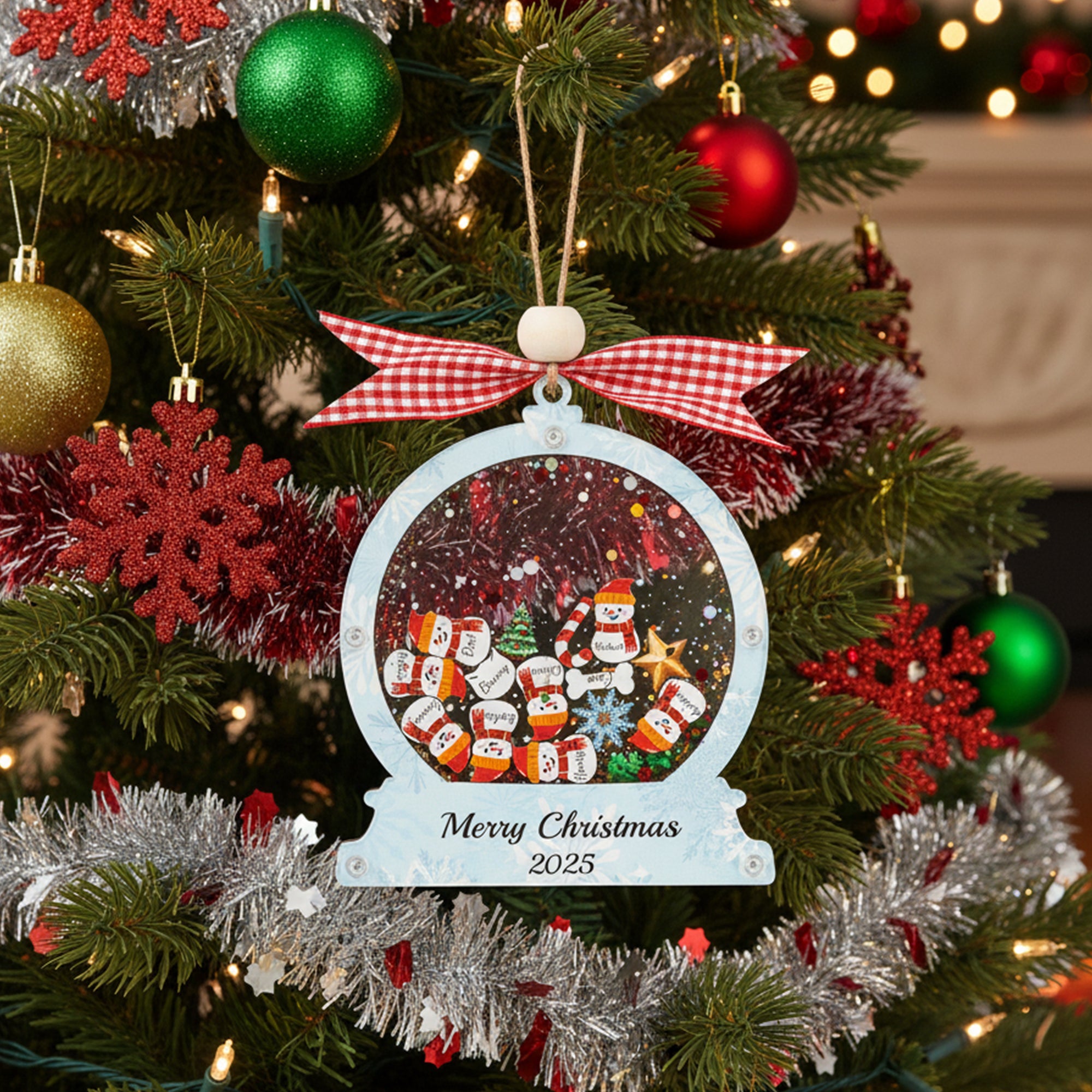 Christmas Snow Globe Ornament - Snow Man