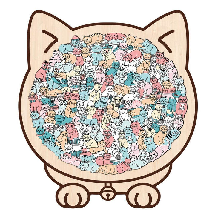 Colorful Cat/Dog Shaped Wooden Jigsaw Puzzle