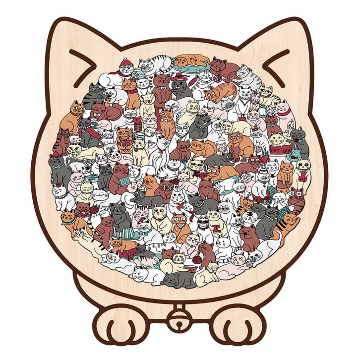 Colorful Cat/Dog Shaped Wooden Jigsaw Puzzle