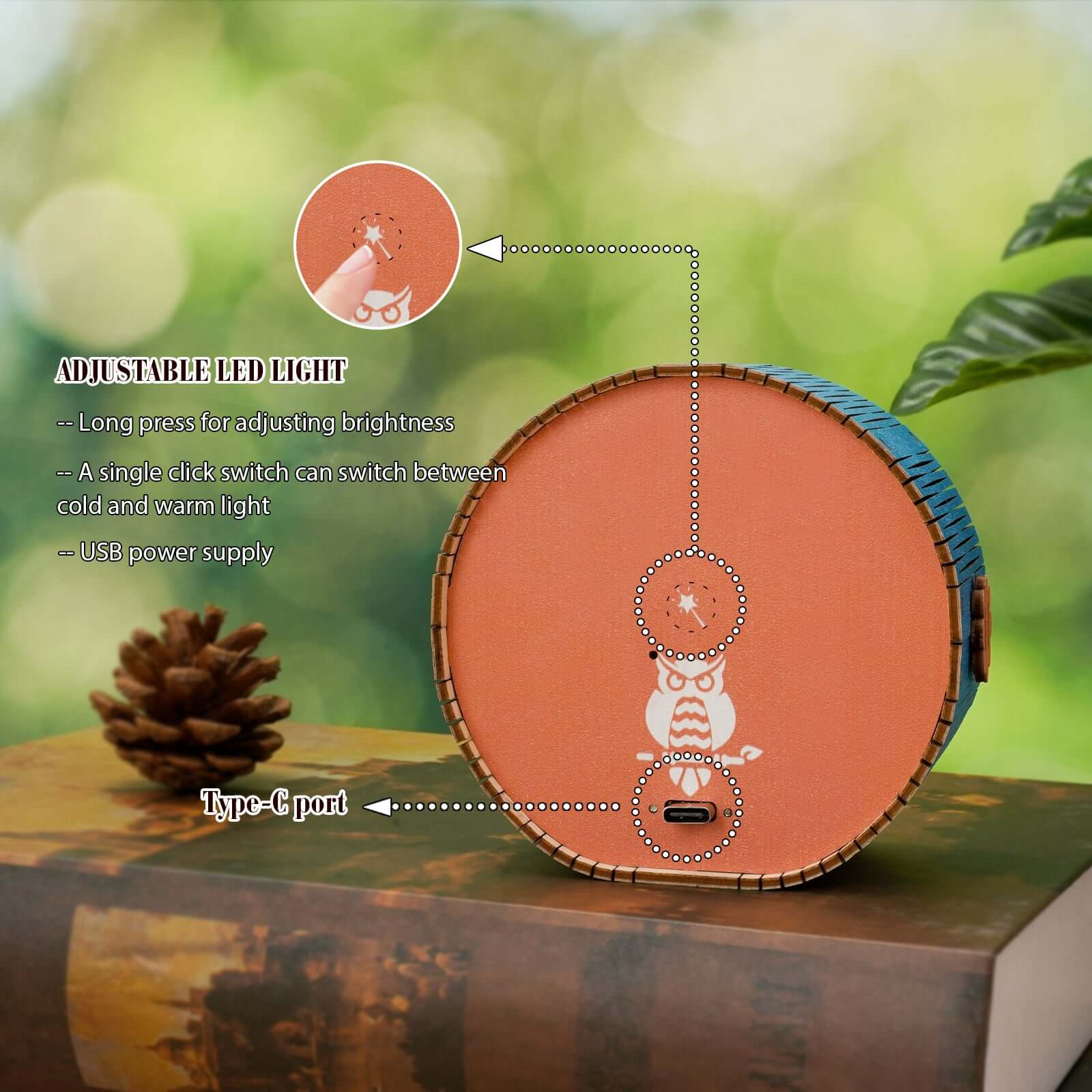 Forest Fantasy Owl - 3D Wooden Puzzle Night Light