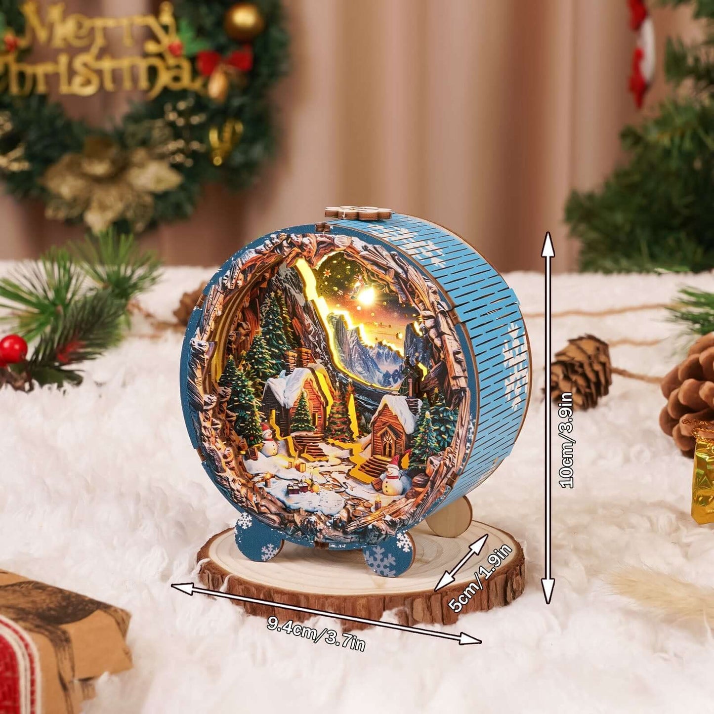 3D Wooden Puzzle Night Light, DIY kits for adults