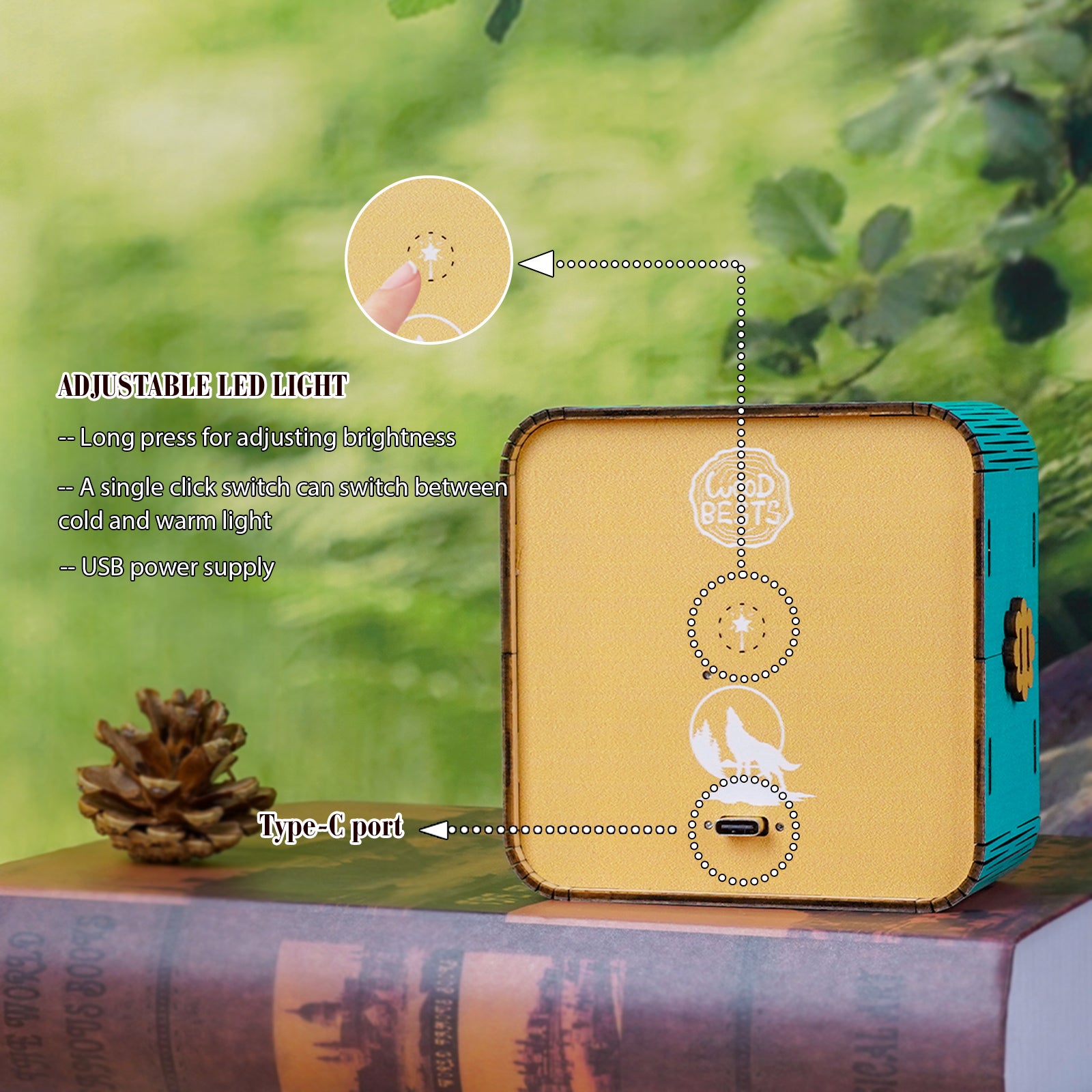 3D Wooden Puzzle Night Light, DIY kits for adults