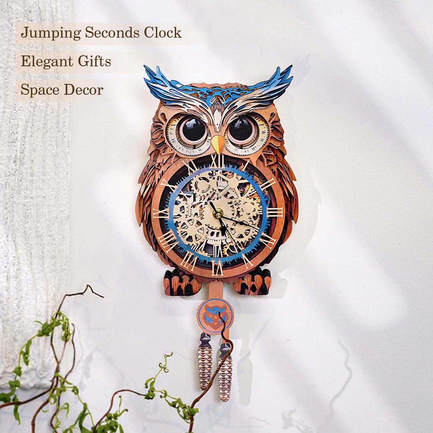 Hibou – Horloge en bois à faire soi-même, kit de bricolage puzzle 3D
