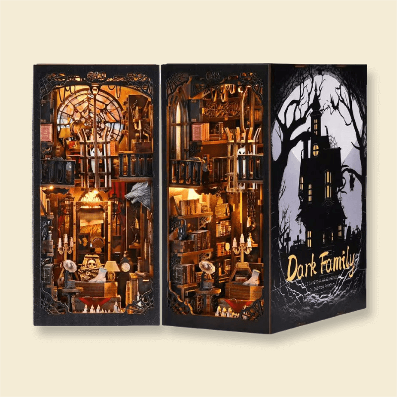 DIY Book Nook Kit,3D Wooden Puzzle