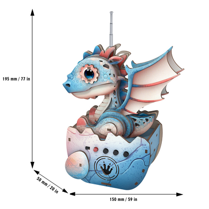 Dragon Egg 3D Bluetooth Radio Speaker, STEM Wooden Puzzle Kit