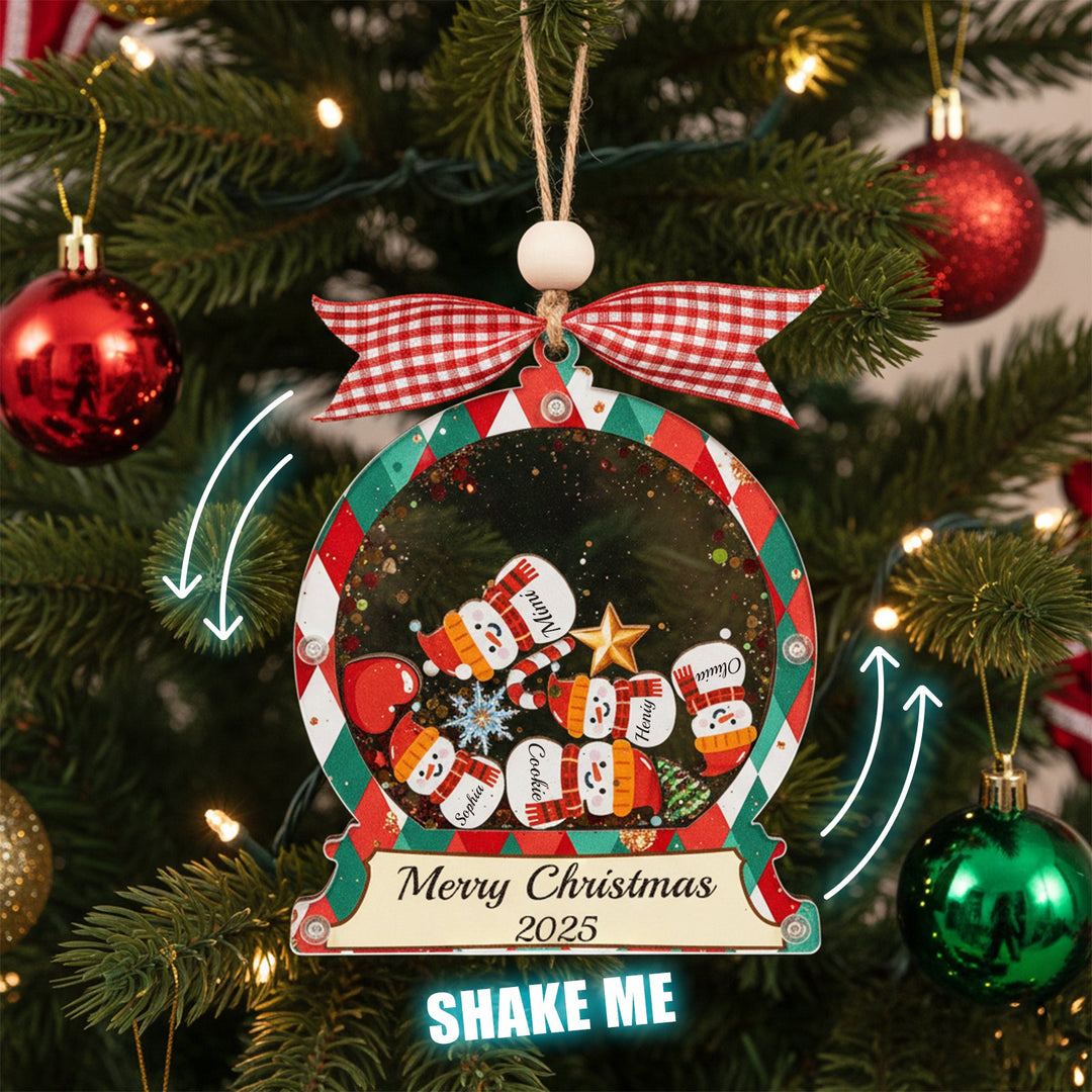 Christmas Snow Globe Ornament - Snow Man