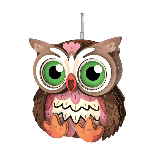 Baby Owl 3D Bluetooth Radio Speaker, STEM Wooden Puzzle Kit