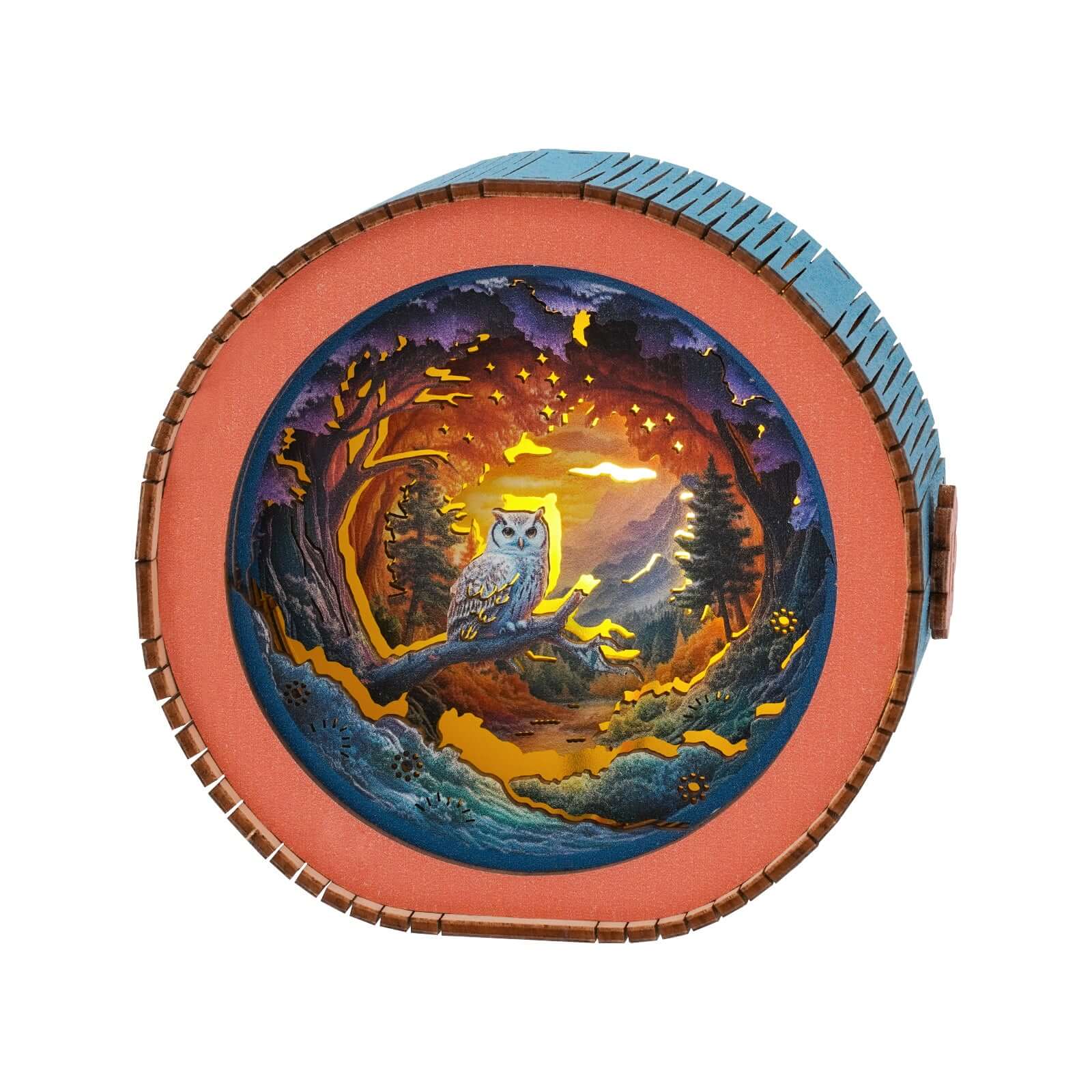 Forest Fantasy Owl - 3D Wooden Puzzle Night Light