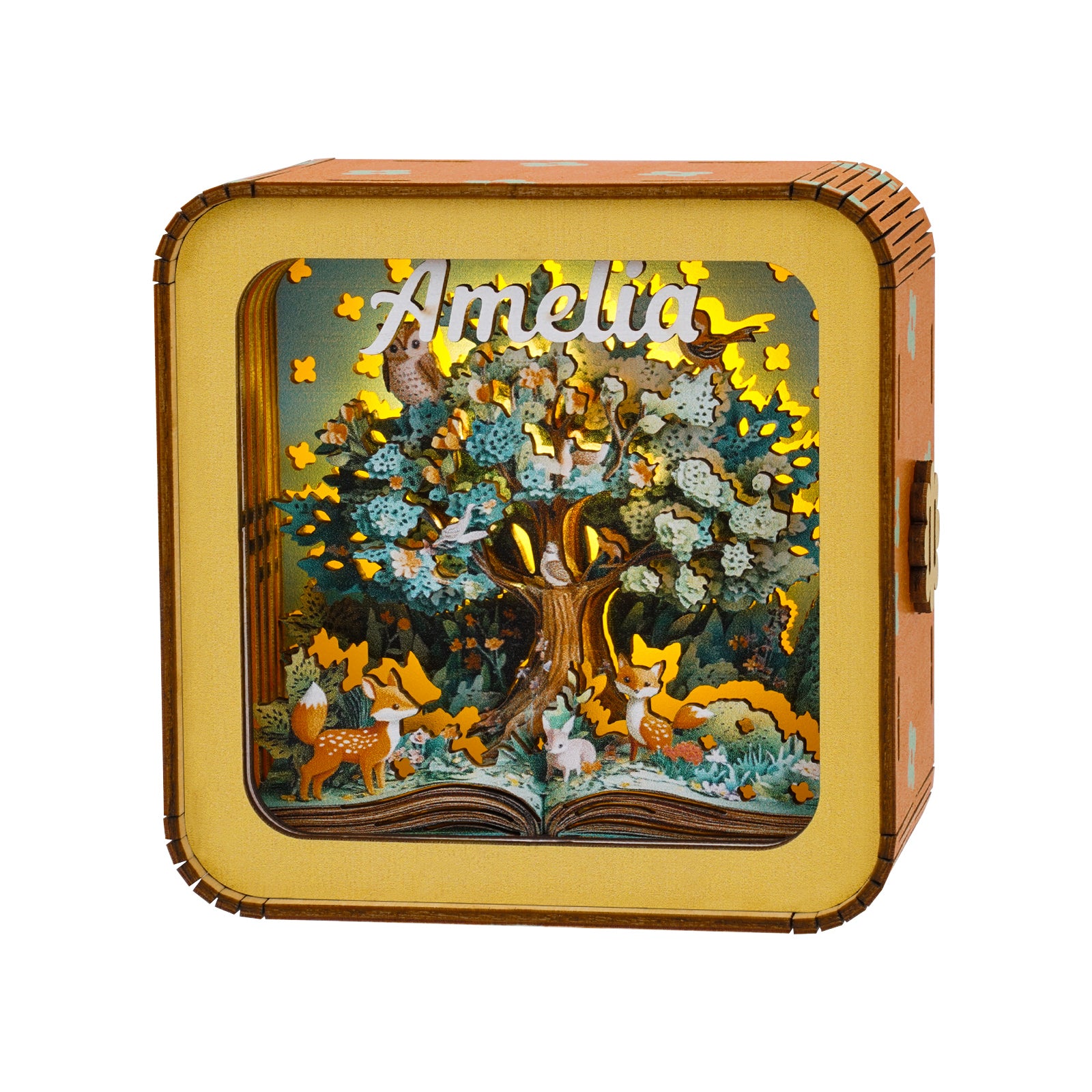 Magical Oak Tree - Personalized 3D Wooden Puzzle Night Light Kit For Kids