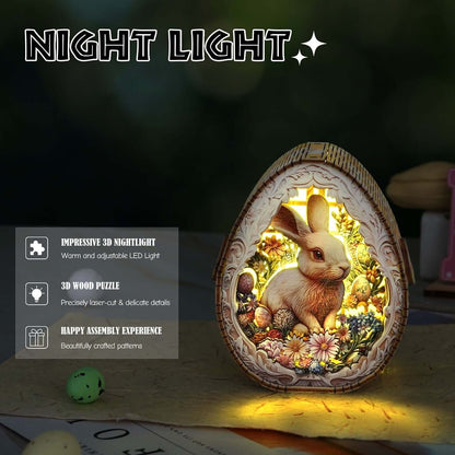 Easter Egg Messenger - 3D Wooden Puzzle Night Light