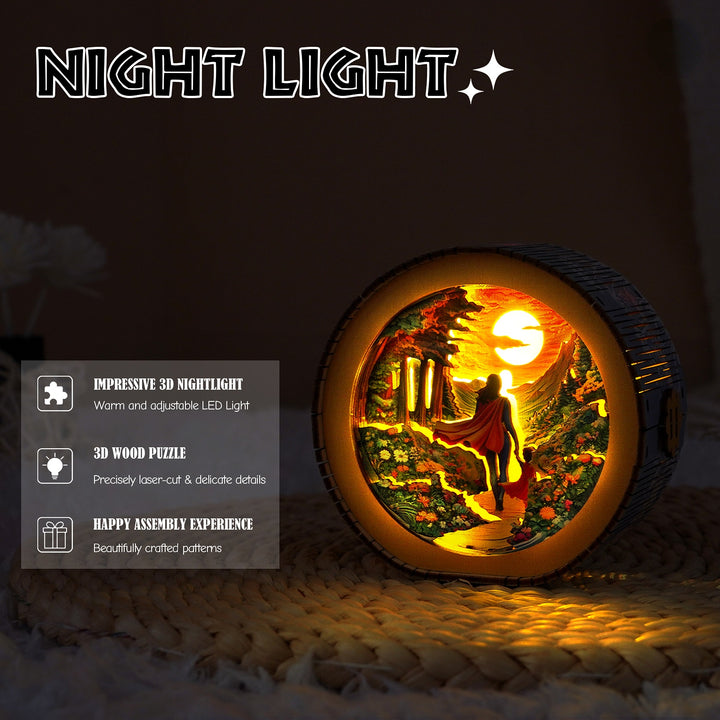 Forever by Your Side - 3D Wooden Puzzle Night Light Kit