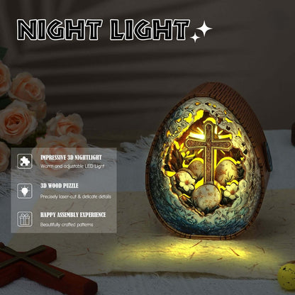Holy Easter Eggs - 3D Wooden Puzzle Night Light