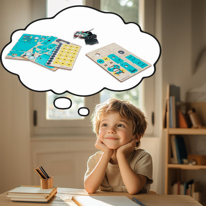 Cute Robot 3D DIY Walkie Talkie, STEM Wooden Puzzle Kit (1 pair)