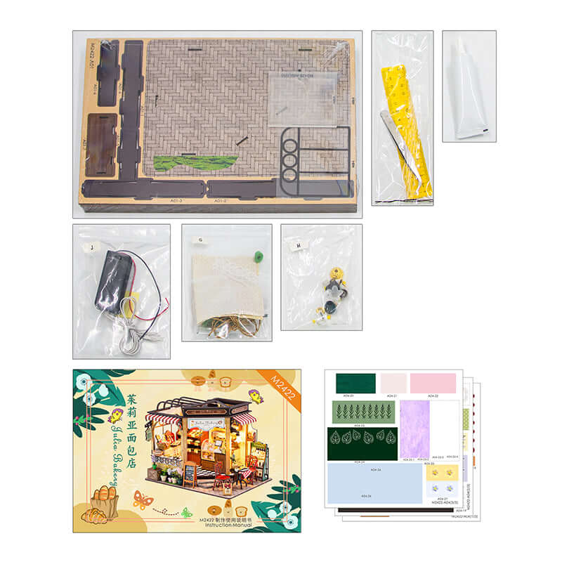 DIY miniature house kit, dollhouse kit for adults