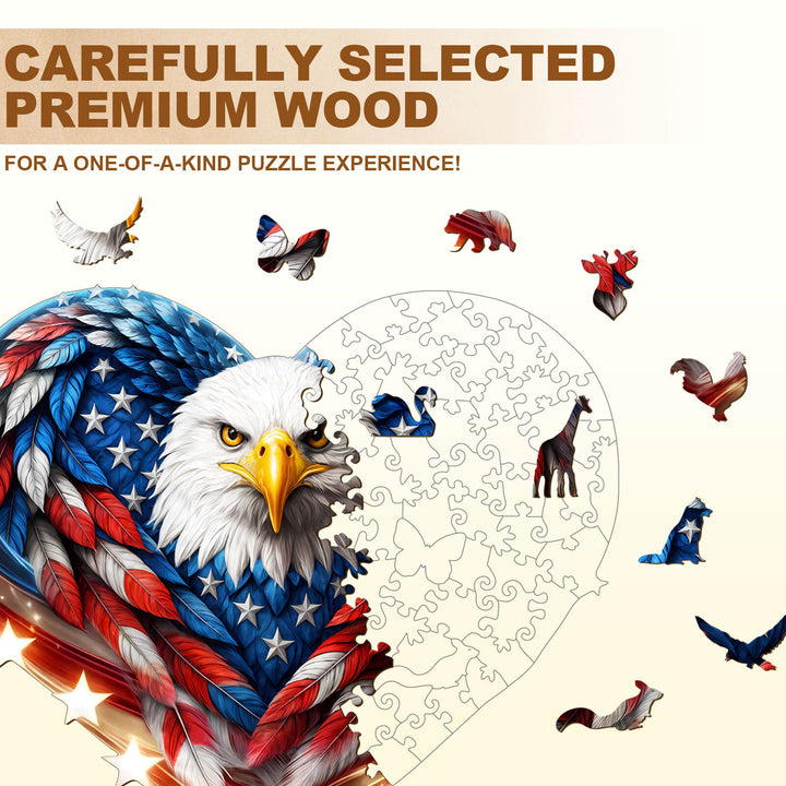 Patriotic Eagle-2 Wooden Jigsaw Puzzle