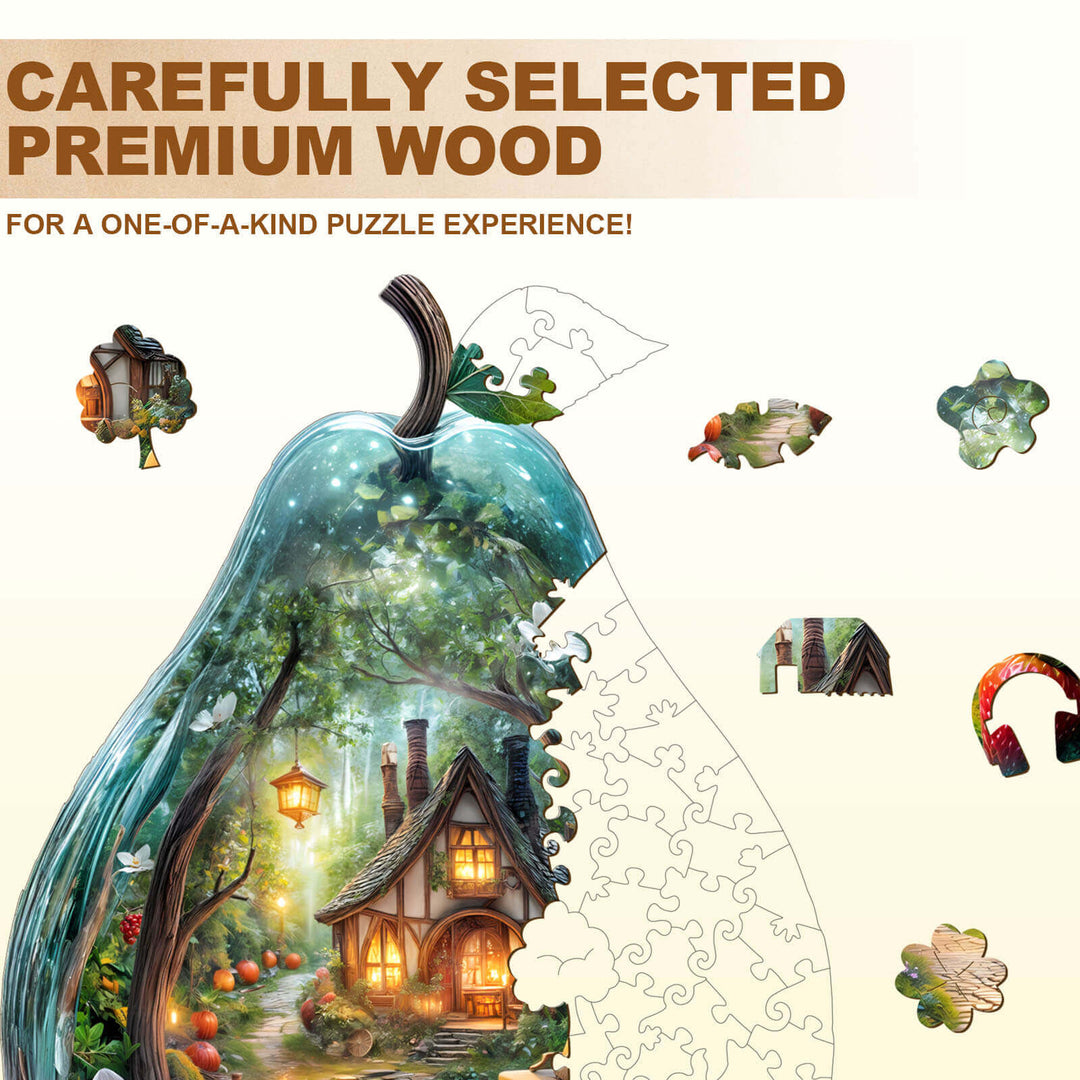 Pear shaped courtyard Wooden Jigsaw Puzzle