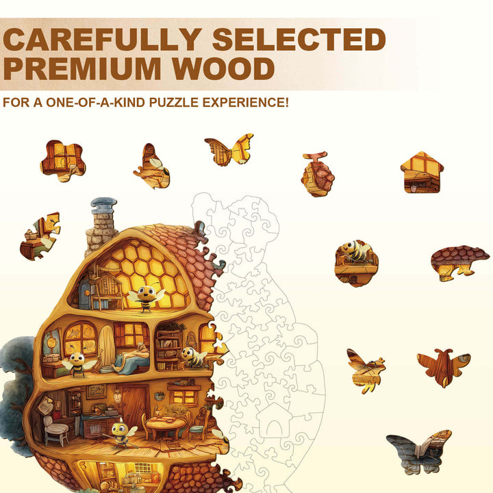 Bee Hut Wooden Jigsaw Puzzle