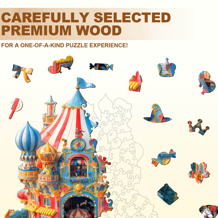 Colorful Circus Wooden Jigsaw Puzzle